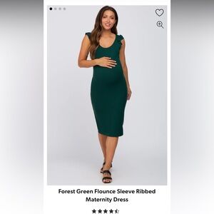 Green Maternity Dress. small women’s . PinkBlush